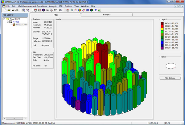 WAFERMAP 3D Bar Plot